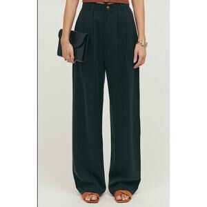 Reformation Mason Pant Black Womens Size 8 NWT
